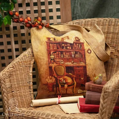 “Bureau Cabinet” Linen Shopping Bag 