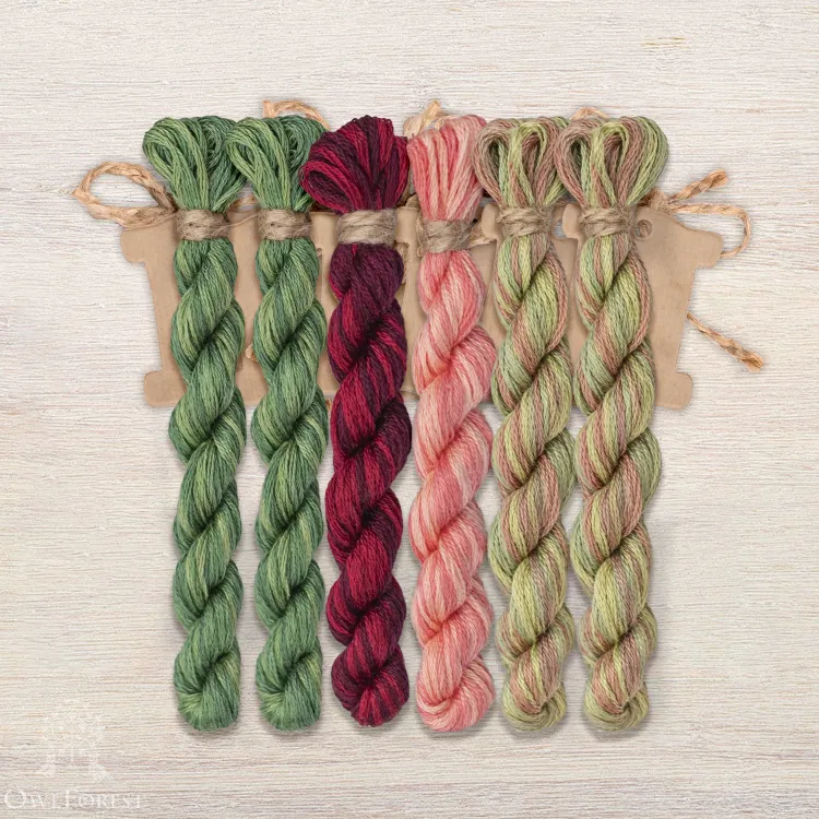 Набор ниток OwlForest для схемы «Тюльпановое дерево» (DMC)