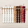 Set of OwlForest Hand-Dyed Threads for the “Winter Scenes. Outskirts” Chart (Thread Trade n.a. Kirov)