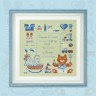 Printed embroidery chart “Birth Sampler. Kitten Boy”