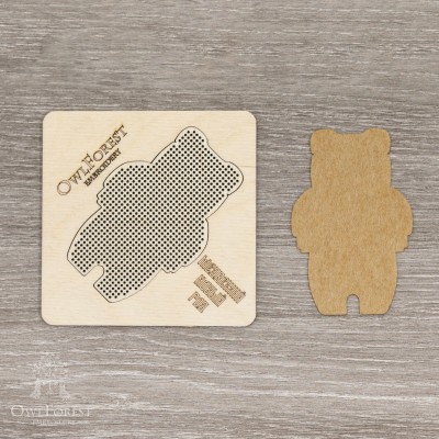 Perforated Plywood Form «Bear-son»  for the “Christmas Bears” Chart 