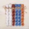 Set of OwlForest Hand-Dyed Threads for the “Birth Sampler. Kitten Boy” Chart (DMC)