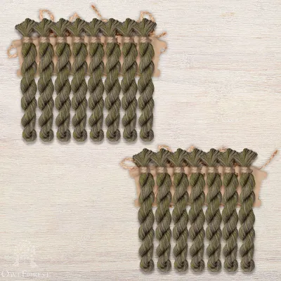 Набор ниток OwlForest для схемы «Семплер с желудями» (DMC) монохромный вариант