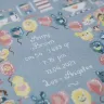 Printed embroidery chart “Happy Childhood. Birth Sampler for Girls”