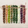 Set of OwlForest Hand-Dyed Threads for the “Gooseberry Summer” Chart (Thread Trade n.a. Kirov)