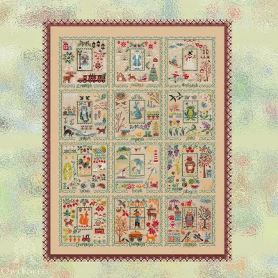 Бесплатная схема для вышивания «Двенадцать месяцев»