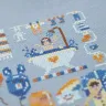 Printed embroidery chart “Happy Childhood. Birth Sampler for Boys”