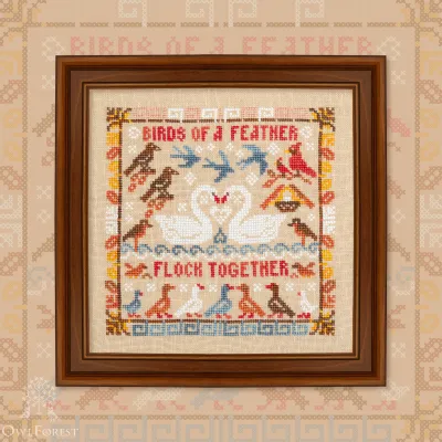 Схема для вышивания  «Пословицы. Birds of Feather»