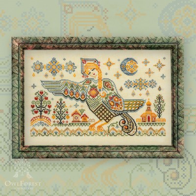 Printed embroidery chart “Sirin Bird”