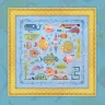 Printed embroidery chart “Playful Fish”