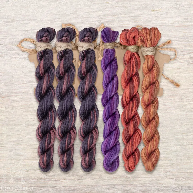 Набор ниток OwlForest для схемы «Уютный дворик» (ПНК)