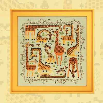 Схема для вышивания «Пятнистые жирафы» 