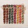 Set of OwlForest Hand-Dyed Threads for the “Deer Forest” Chart (Thread Trade n.a. Kirov)