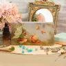 Косметичка кожаная «Феечка и лисы»
