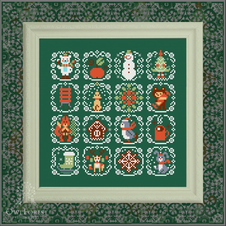 Схема для вышивания «Новогодние миниатюры» 