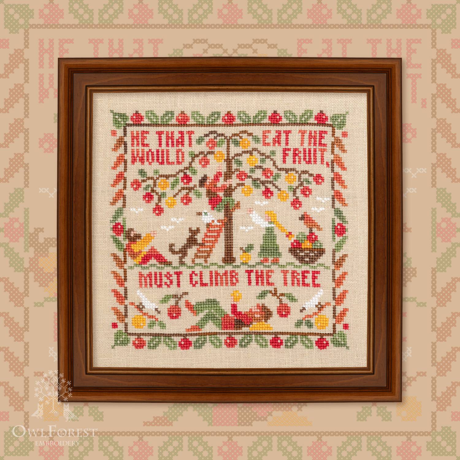 Схема для вышивания «Пословицы. Fruit on the Tree» – Owlforest Embroidery