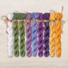 Set of OwlForest Hand-Dyed Threads for the “Pansies” Chart (DMC)