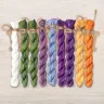 Set of OwlForest Hand-Dyed Threads for the “Pansies” Chart (Thread Trade n.a. Kirov)