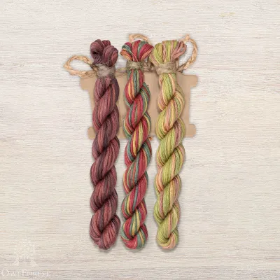 Набор ниток OwlForest для схемы «Ветка клёна» (ПНК)