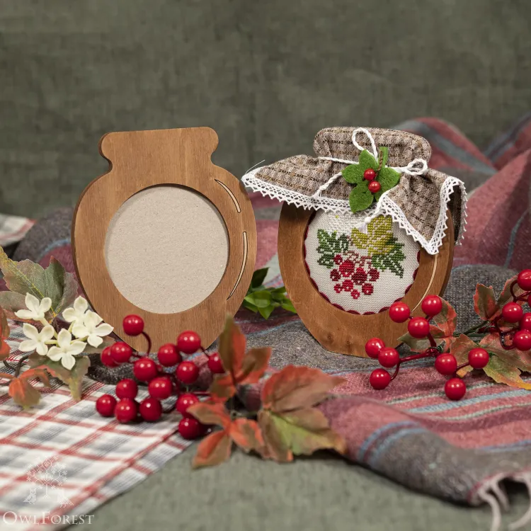 Рамка из фанеры «Баночка изящная» – Owlforest Embroidery