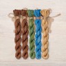 Set of OwlForest Hand-Dyed Threads for the “Turquoise Bird Night Songs” Chart (DMC)