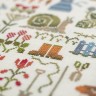 Printed embroidery chart “Snail Garden”
