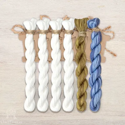 Набор ниток OwlForest для схем «Рождественская снежинка», «Новогодняя снежинка» (ПНК)