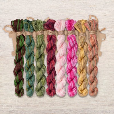 Basic Set of OwlForest Threads for the  “Houseplants” Embroidery SAL (DMC)