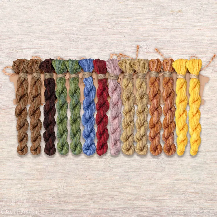 Набор ниток OwlForest для схемы «Совиный кусь» (DMC)