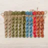 Set of OwlForest Hand-Dyed Threads for the “Snail Garden” Chart (DMC)