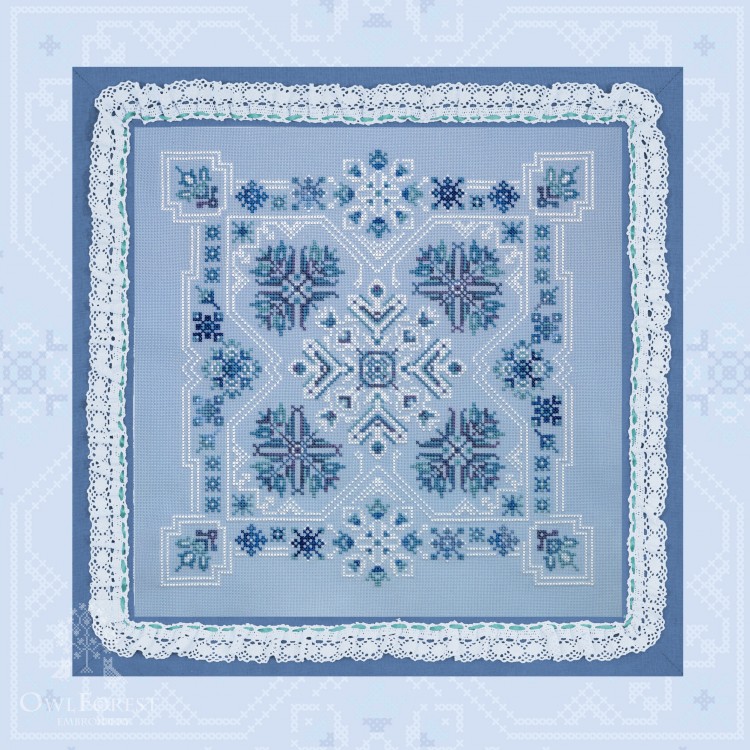 Printed embroidery chart “Snowy February”