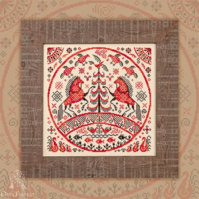 Схема для вышивания «Красные кони»