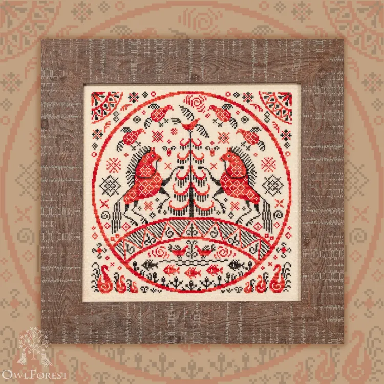 Схема для вышивания «Красные кони»