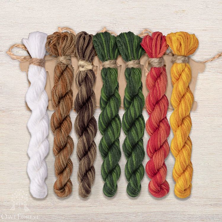 Набор ниток OwlForest для схемы «Без пяти двенадцать» (DMC)