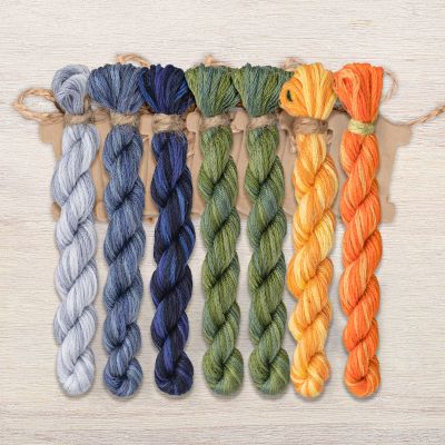 Набор ниток OwlForest для схемы «Бант Тыквенный» (DMC)