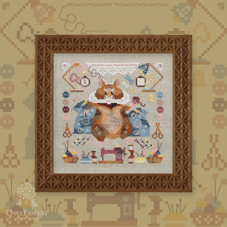 Digital embroidery chart “Housekeeping Hamster”