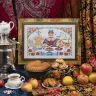 Digital embroidery chart “At the Samovar” or “Russian Teatime”