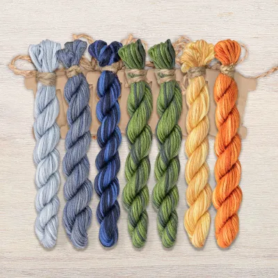 Набор ниток OwlForest для схемы «Бант Тыквенный» (ПНК)