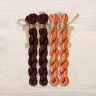 Set of OwlForest Hand-Dyed Threads for the “Handicraft Decorative Letter” Chart (DMC)