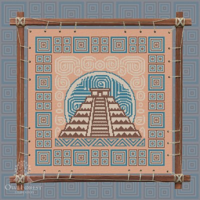 Электронная схема «Индейские мотивы. Пирамида» 3 цвета