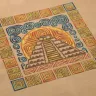 Digital embroidery chart “Mesoamerican Motifs. Pyramid” 5 colors