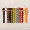 Set of OwlForest Hand-Dyed Threads for the “Forest Houses. The Goose and the Fox” Chart (DMC)